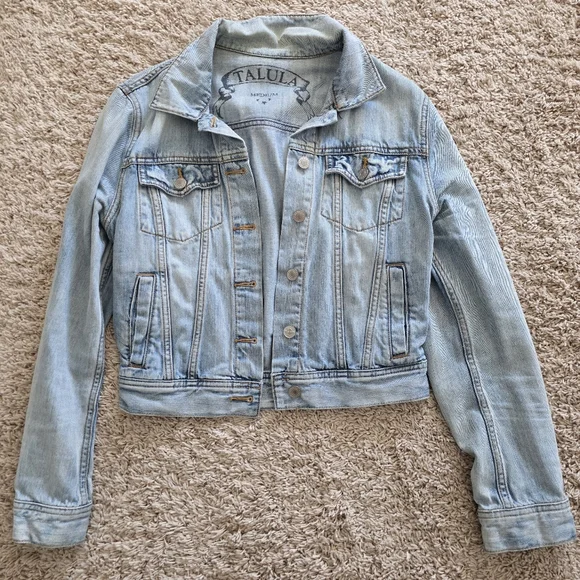 Talula Jackets Coats Talula Faded Denim Jean Jacket Poshmark